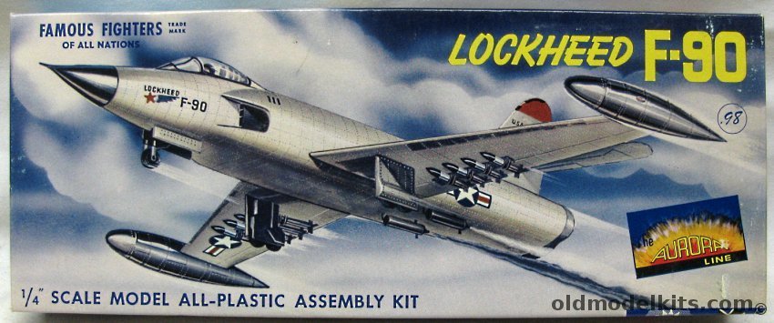 Aurora 1/48 Lockheed F-90 West Hempstead, 33a-98 plastic model kit